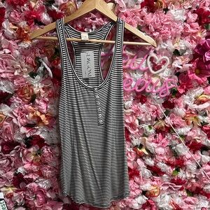 Chic Striped Black and White Tank Top